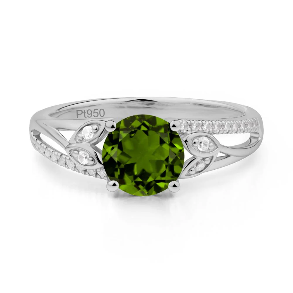 Leaf Inspired Diopside Engagement Ring - Image 2