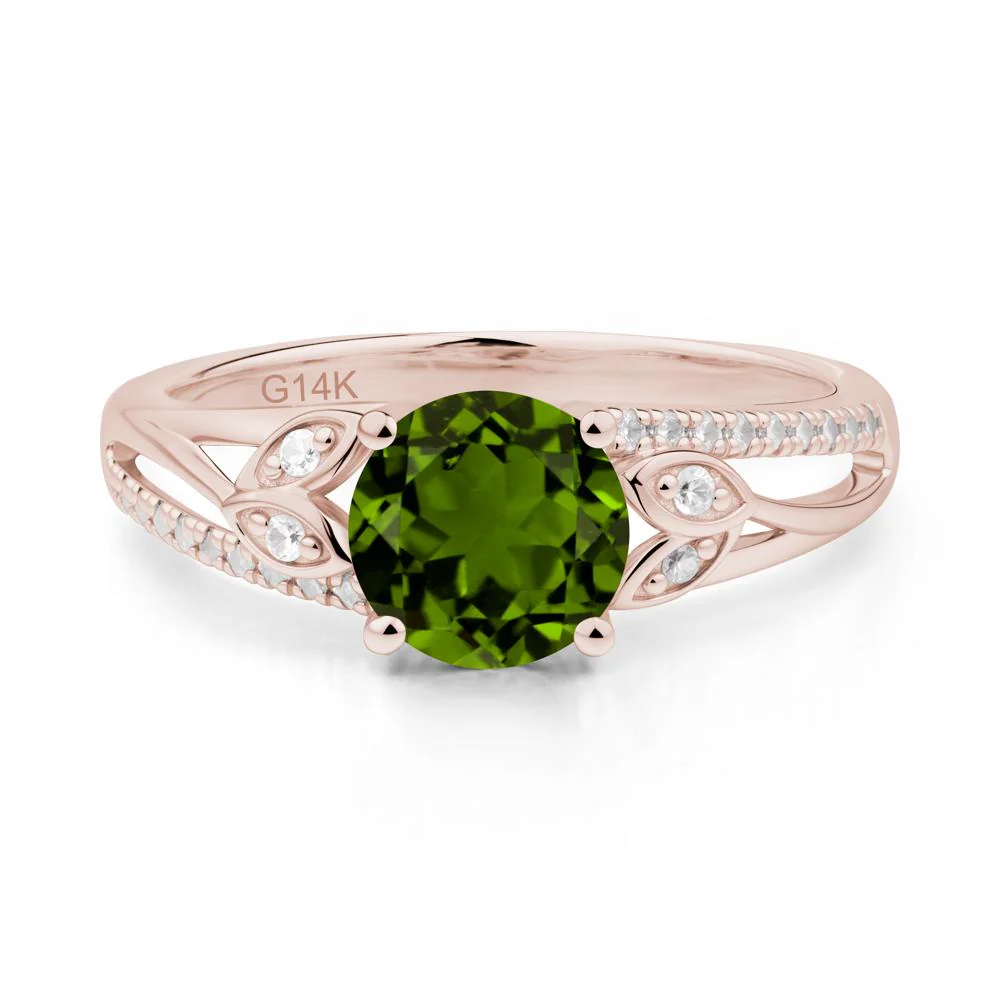 Leaf Inspired Diopside Engagement Ring - Image 3