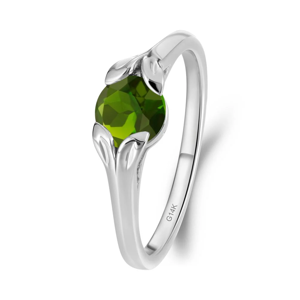 Leaf Inspired Diopside Promise Ring - Image 4