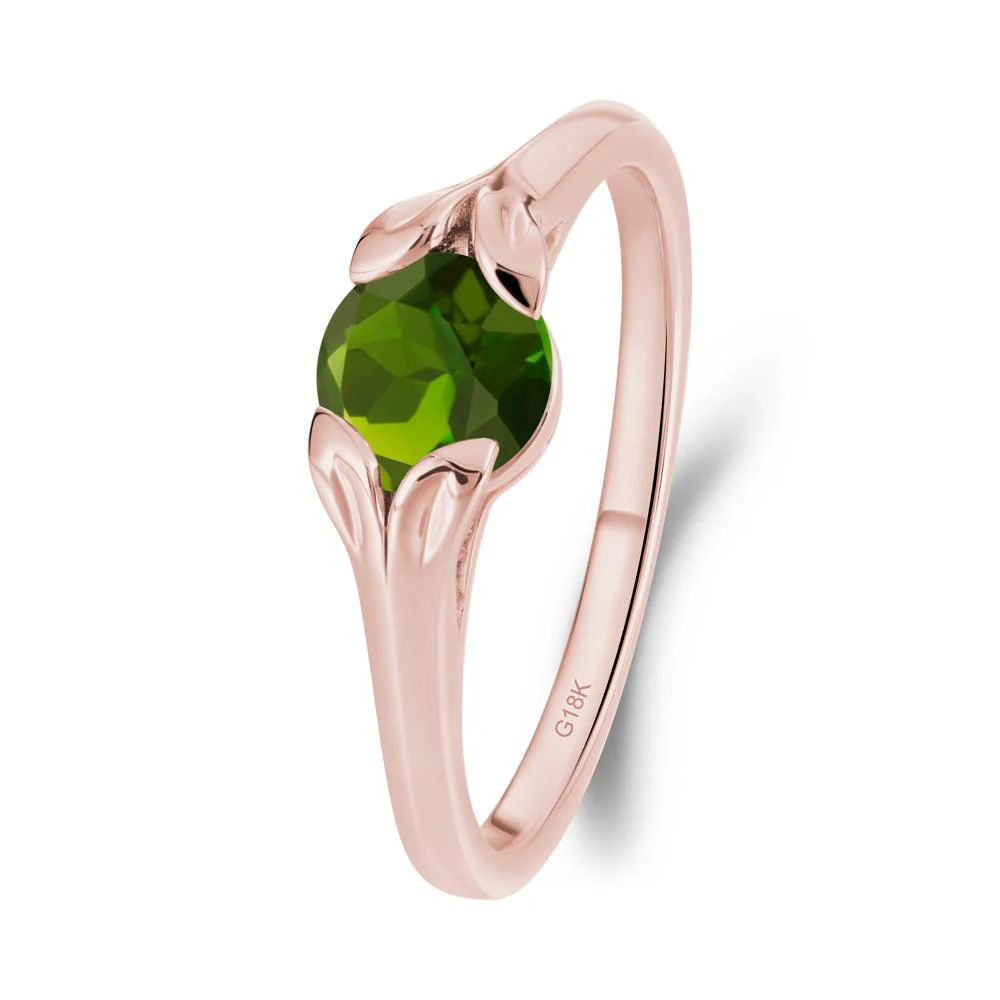 Leaf Inspired Diopside Promise Ring - Image 7