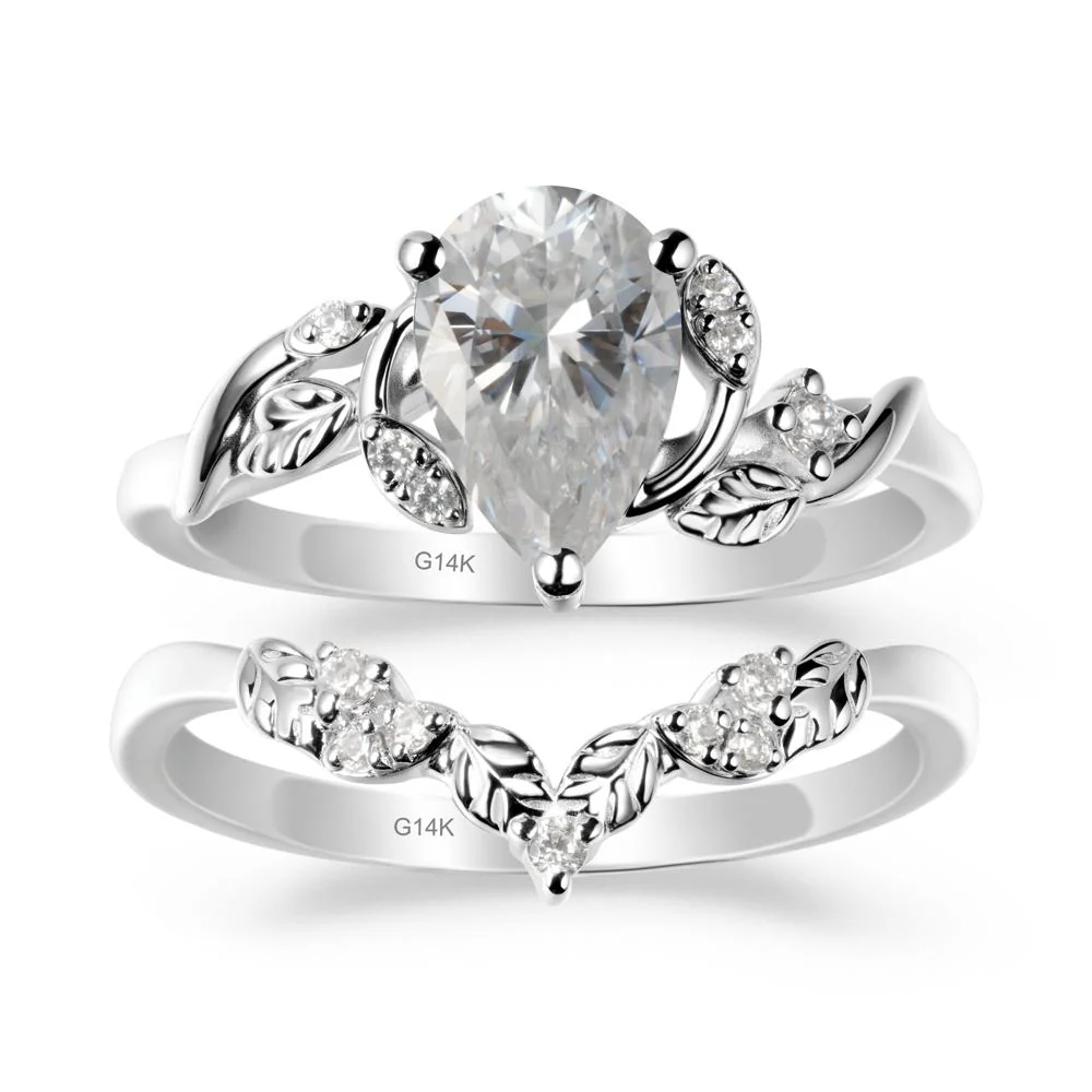 Leaf Inspired Moissanite Bridal Set - Image 2