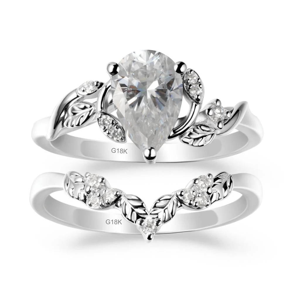 Leaf Inspired Moissanite Bridal Set - Image 5