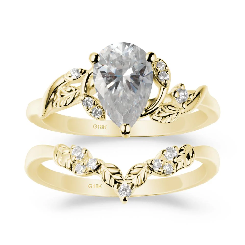 Leaf Inspired Moissanite Bridal Set - Image 6