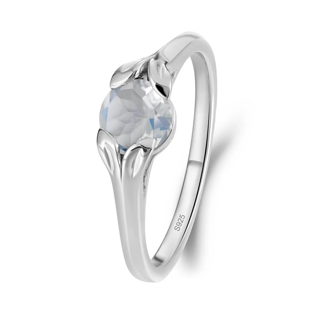 Leaf Inspired Moonstone Promise Ring - Image 2