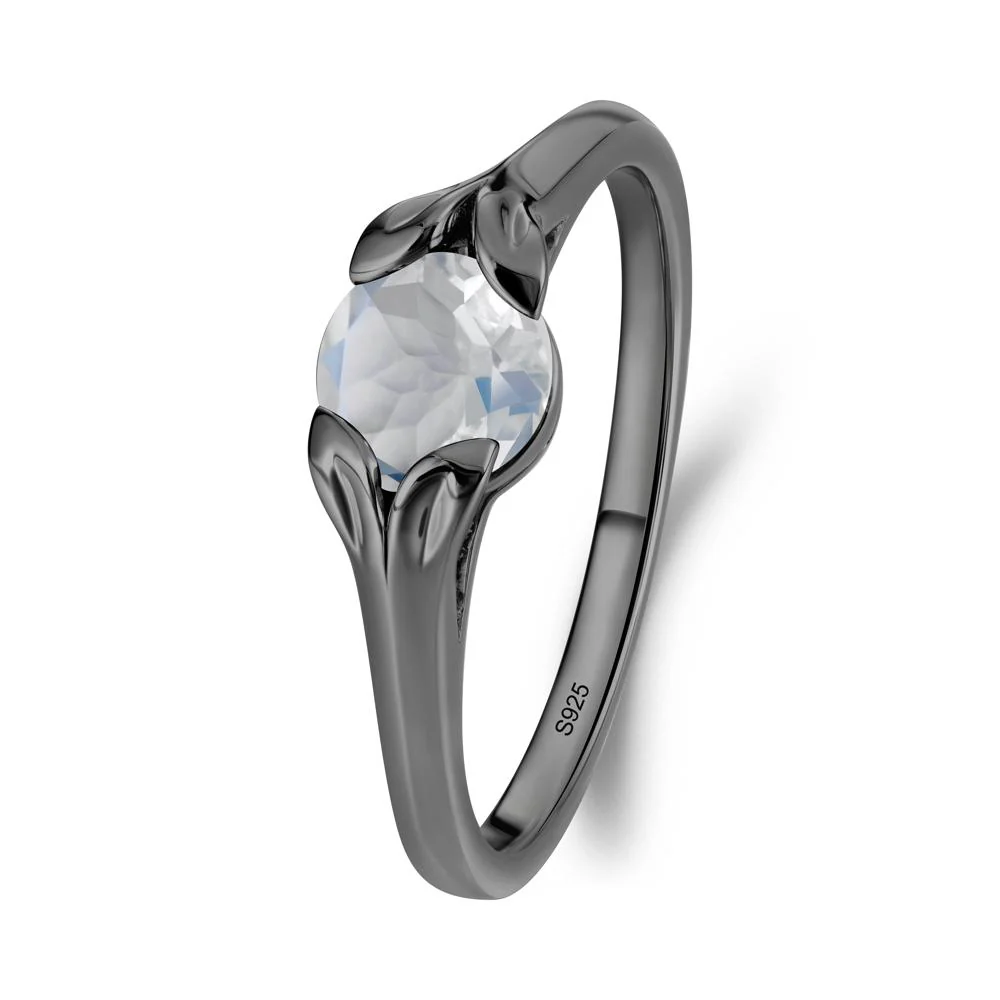 Leaf Inspired Moonstone Promise Ring - Image 3