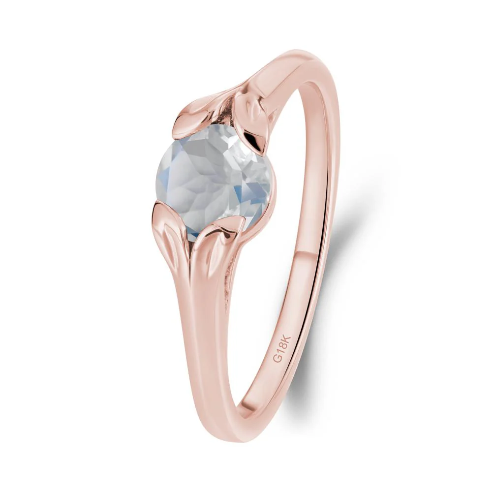 Leaf Inspired Moonstone Promise Ring - Image 4