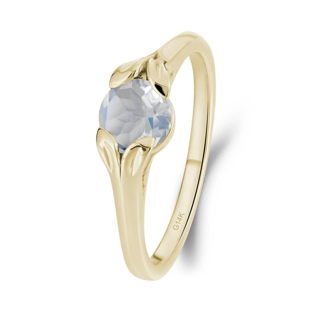 Leaf Inspired Moonstone Promise Ring - Image 7