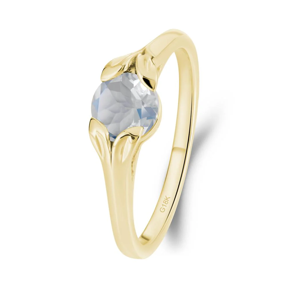 Leaf Inspired Moonstone Promise Ring - Image 9