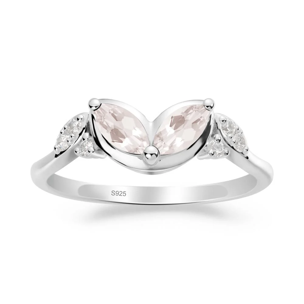 Leaf Inspired Morganite Ring