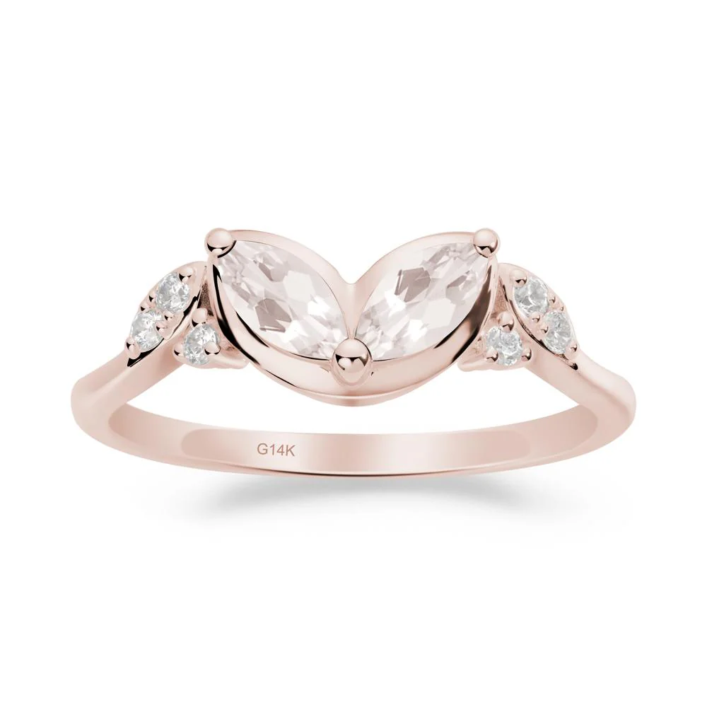 Leaf Inspired Morganite Ring - Image 6