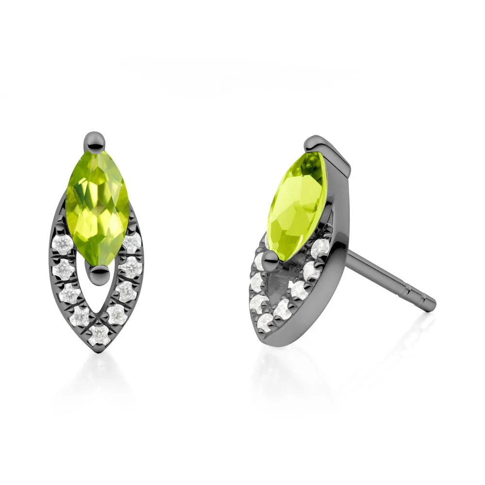 Leaf Inspired Peridot Stud Earrings - Image 5