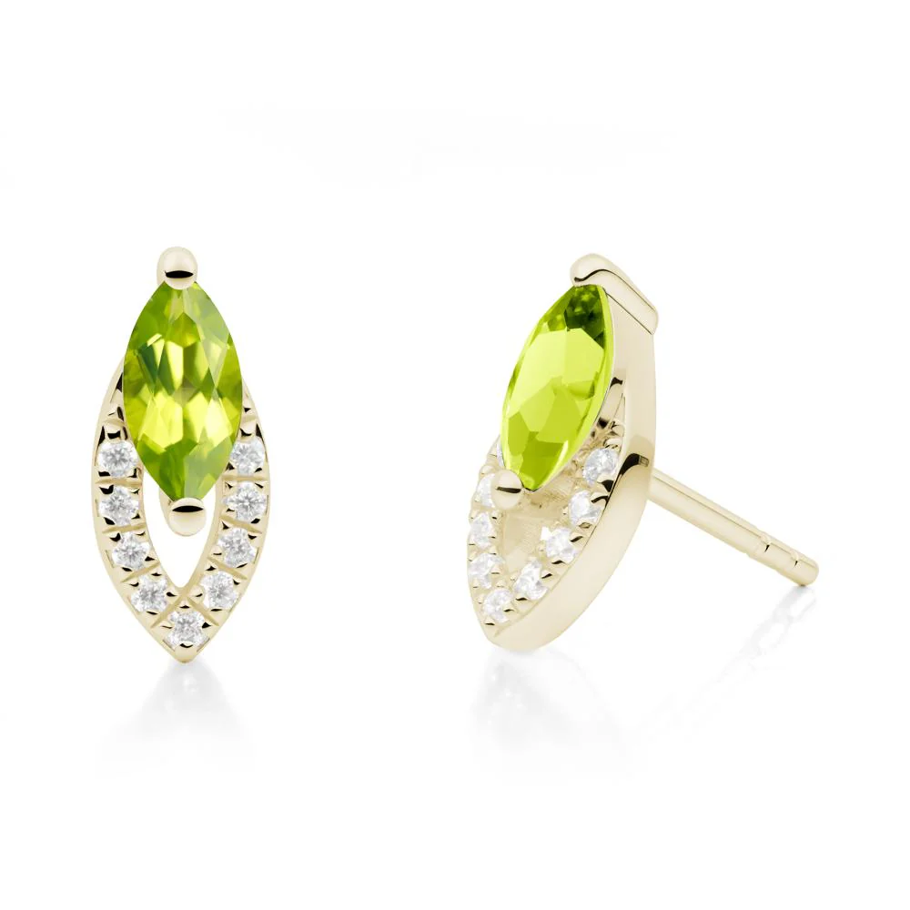 Leaf Inspired Peridot Stud Earrings - Image 8