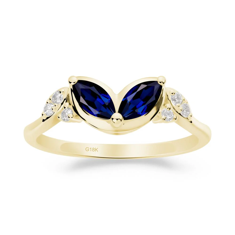 Leaf Inspired Sapphire Ring - Image 2