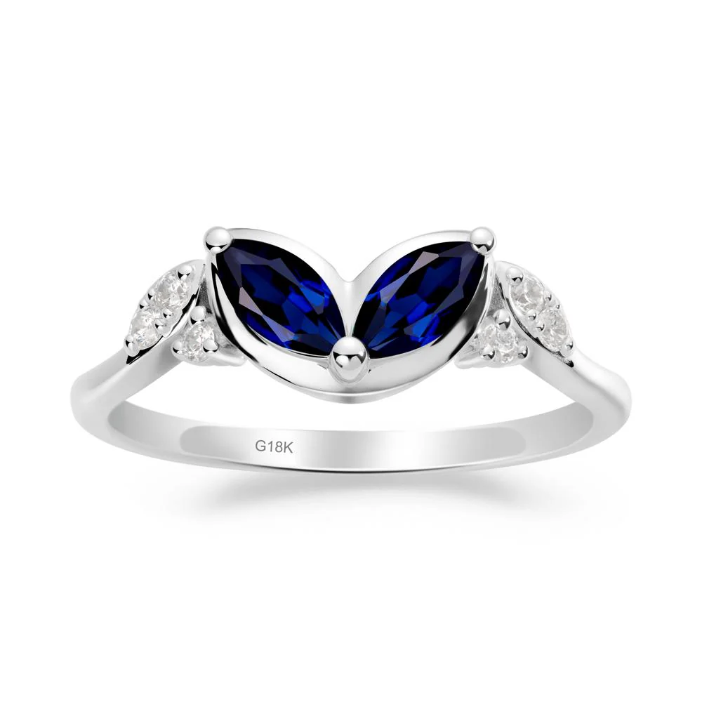 Leaf Inspired Sapphire Ring - Image 3