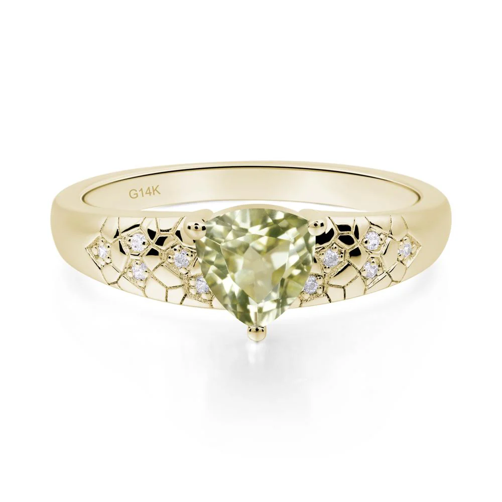 Lemon Quartz Cracked Ring