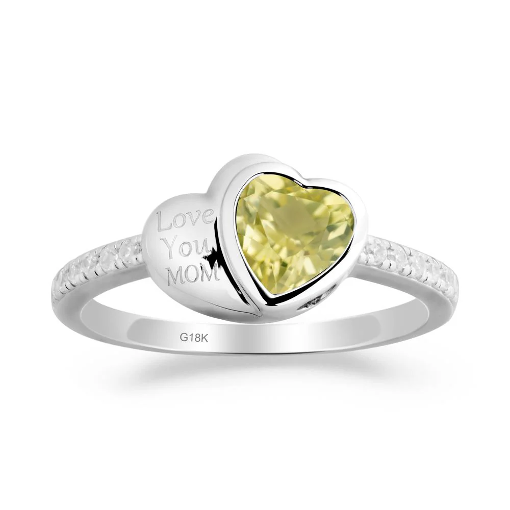 Lemon Quartz Double Heart Ring - Image 4