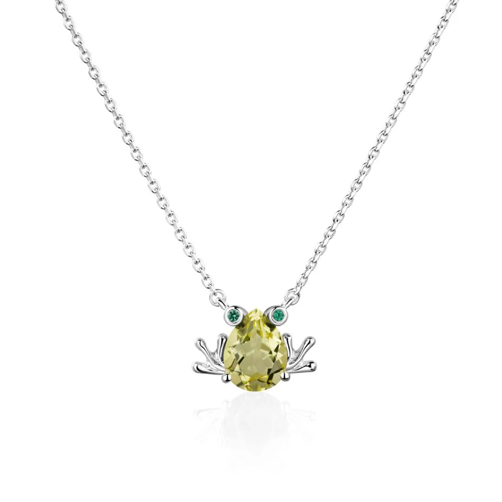 Lemon Quartz Frog Necklace - Image 7