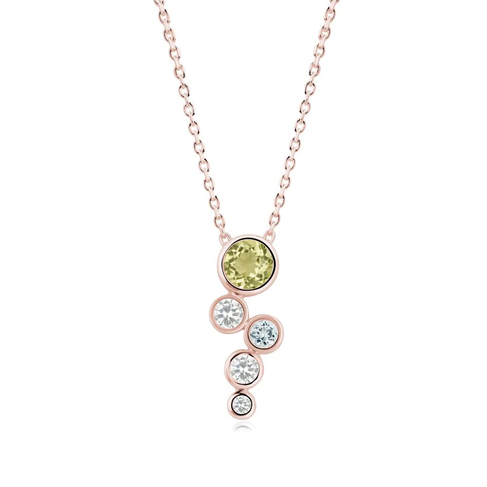 Lemon Quartz Graduated Drop Pendant - Image 4