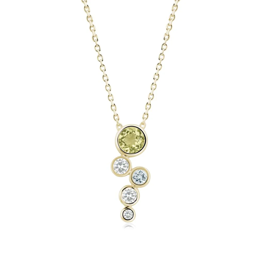 Lemon Quartz Graduated Drop Pendant - Image 5