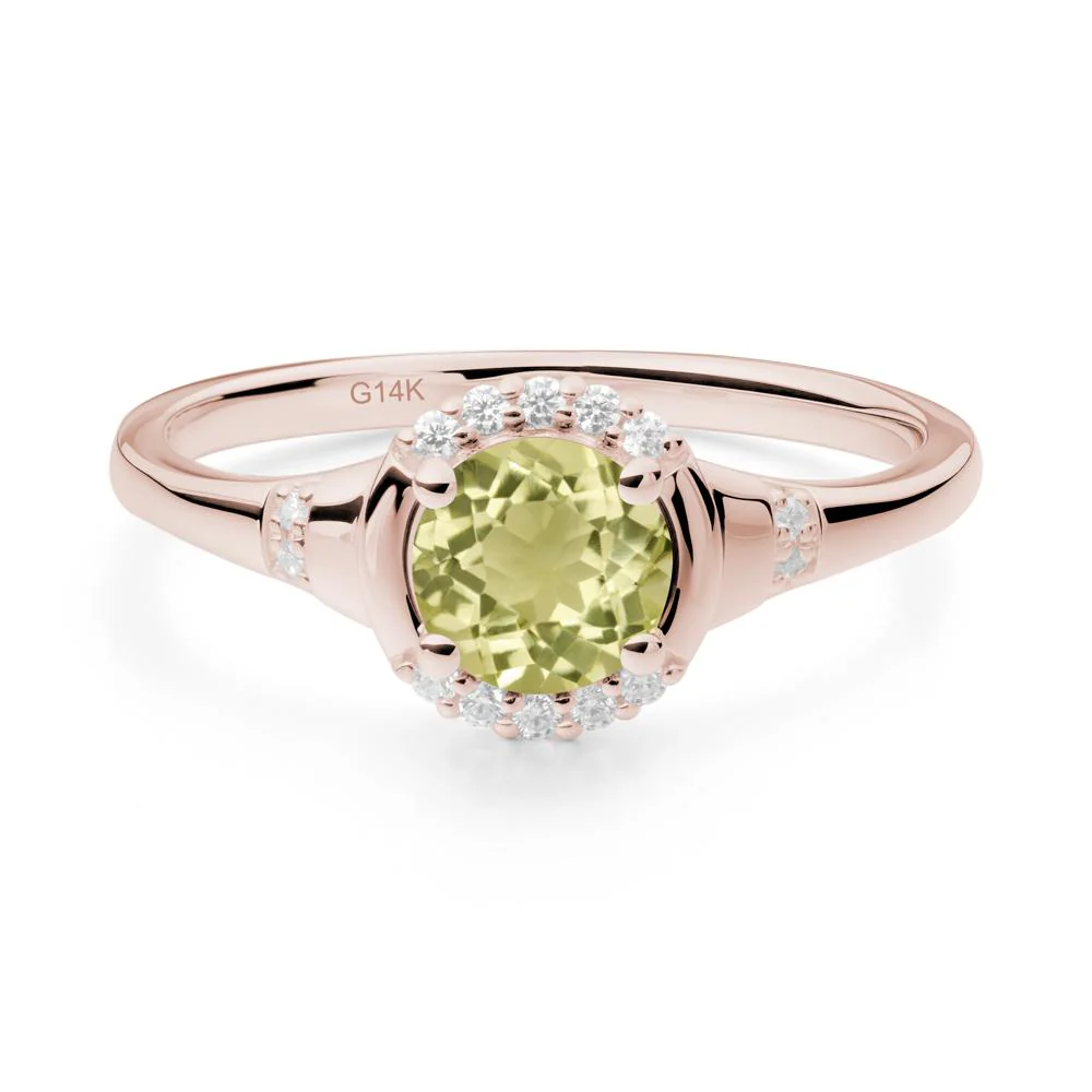 Lemon Quartz Halo Statement Ring - Image 4