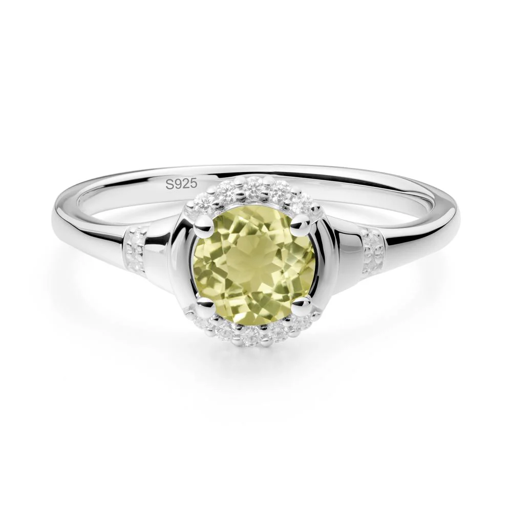 Lemon Quartz Halo Statement Ring - Image 5