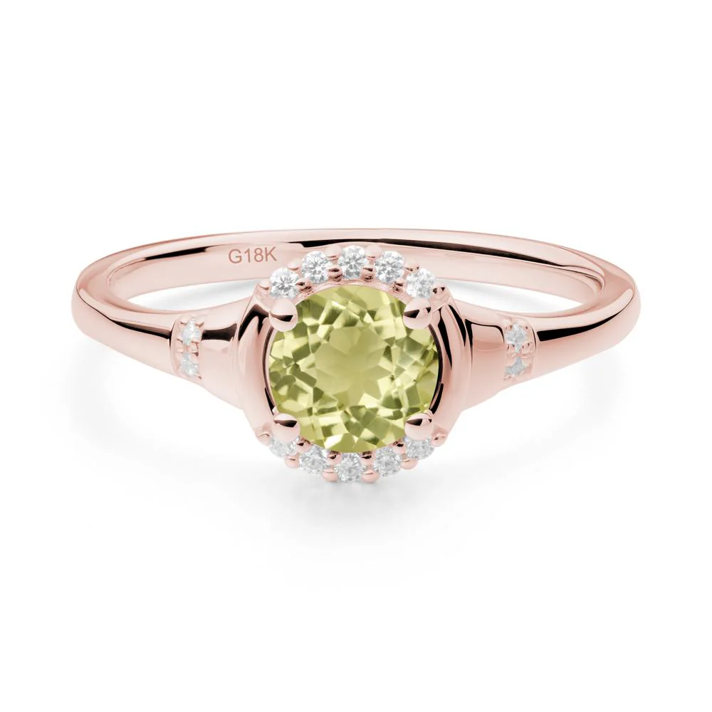Lemon Quartz Halo Statement Ring - Image 9
