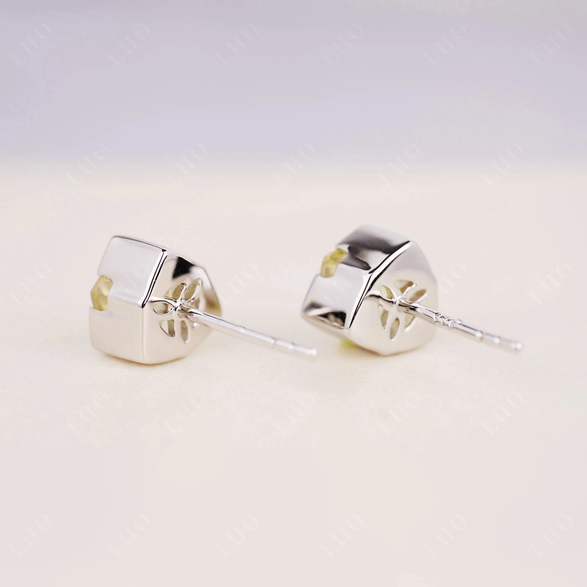 Lemon Quartz Magen David Earrings - Image 3