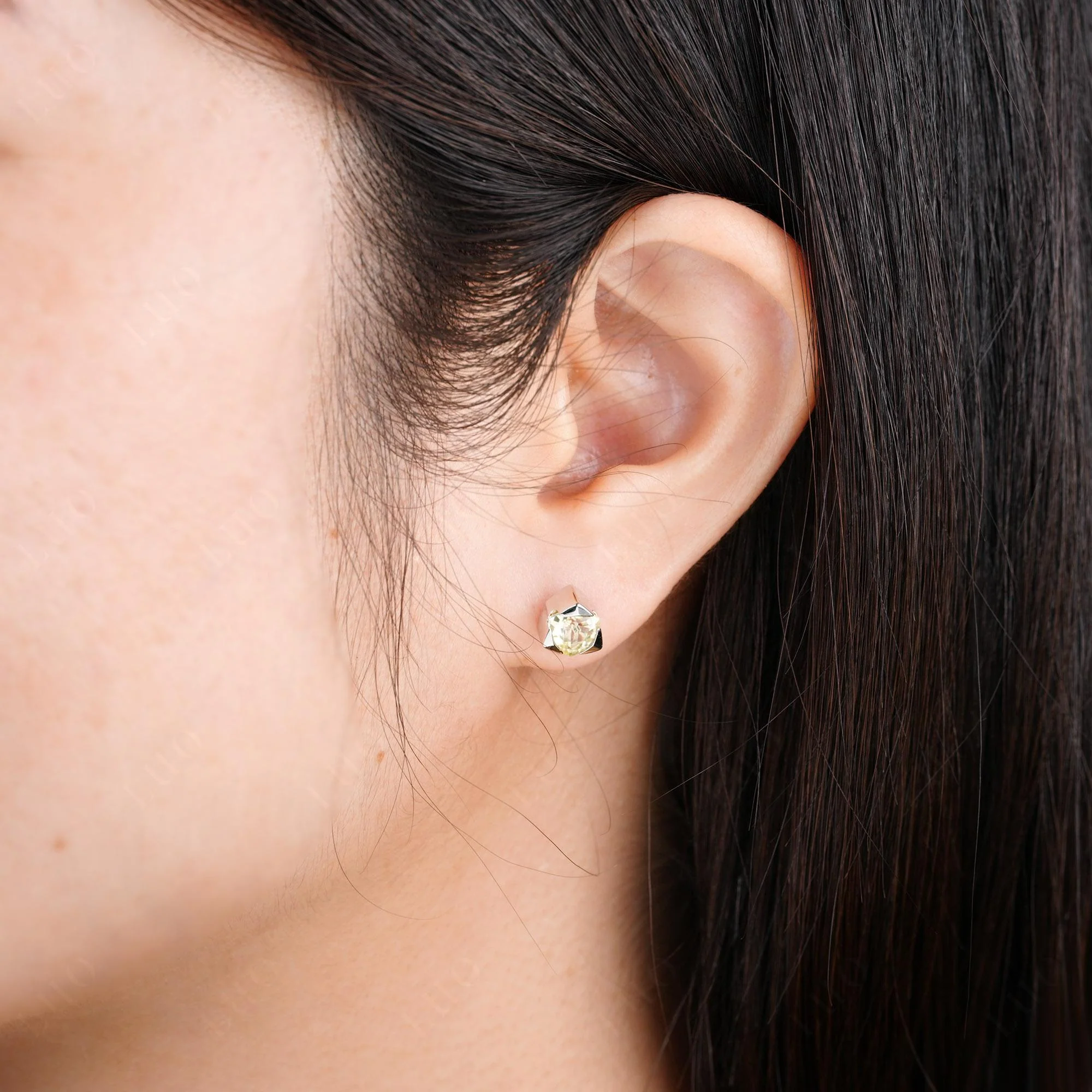 Lemon Quartz Magen David Earrings - Image 4