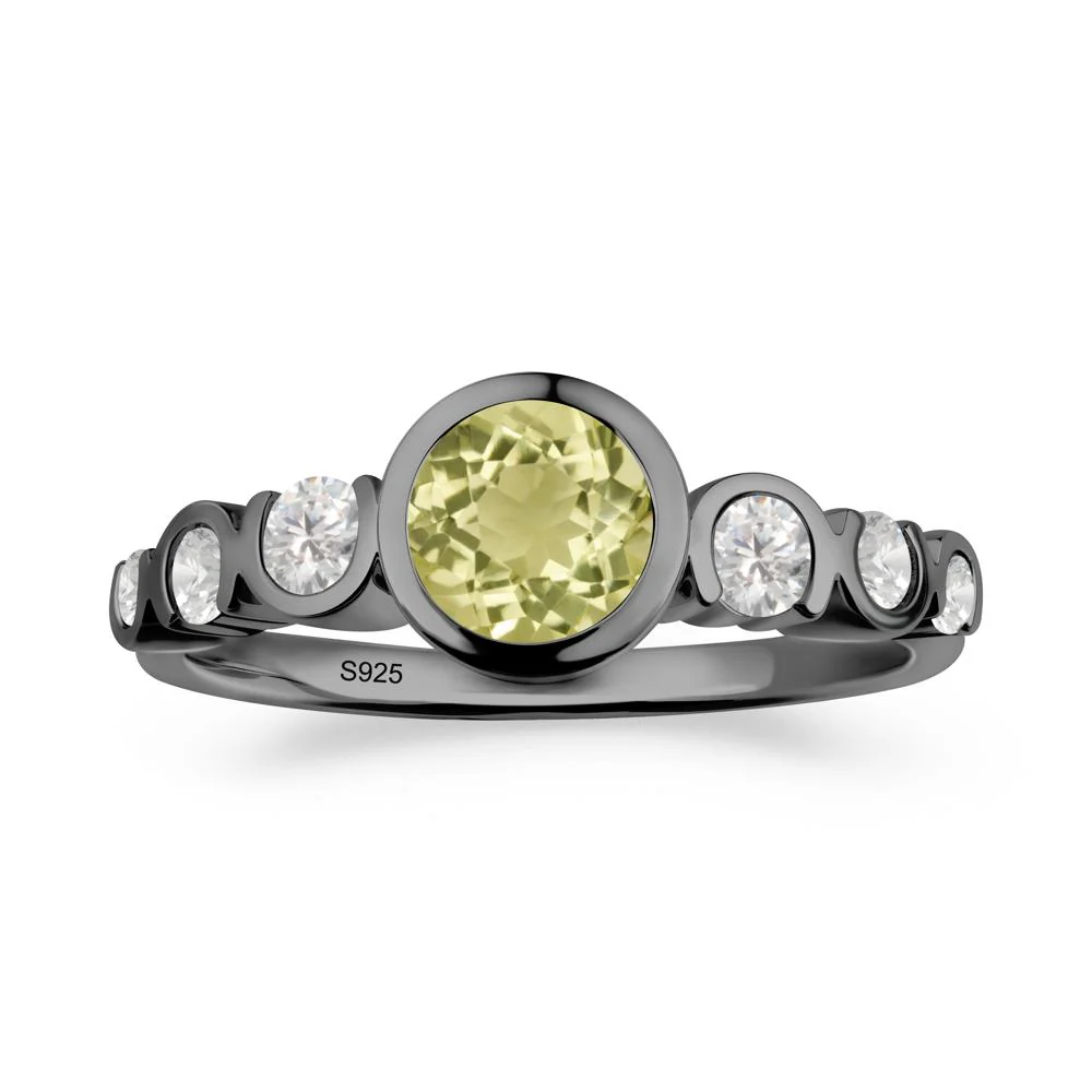 Lemon Quartz Multi Stone Engagement Ring - Image 3