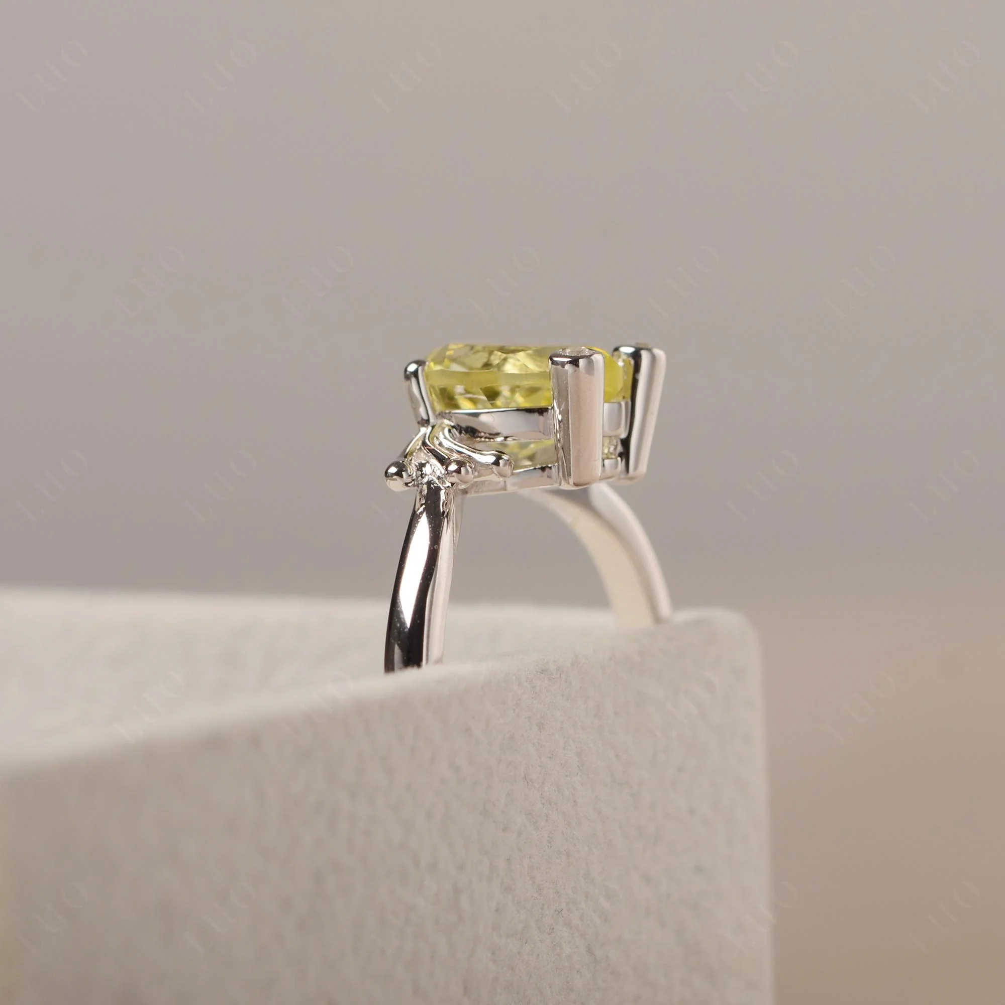 Lemon Quartz Frog Promise Ring - Image 32