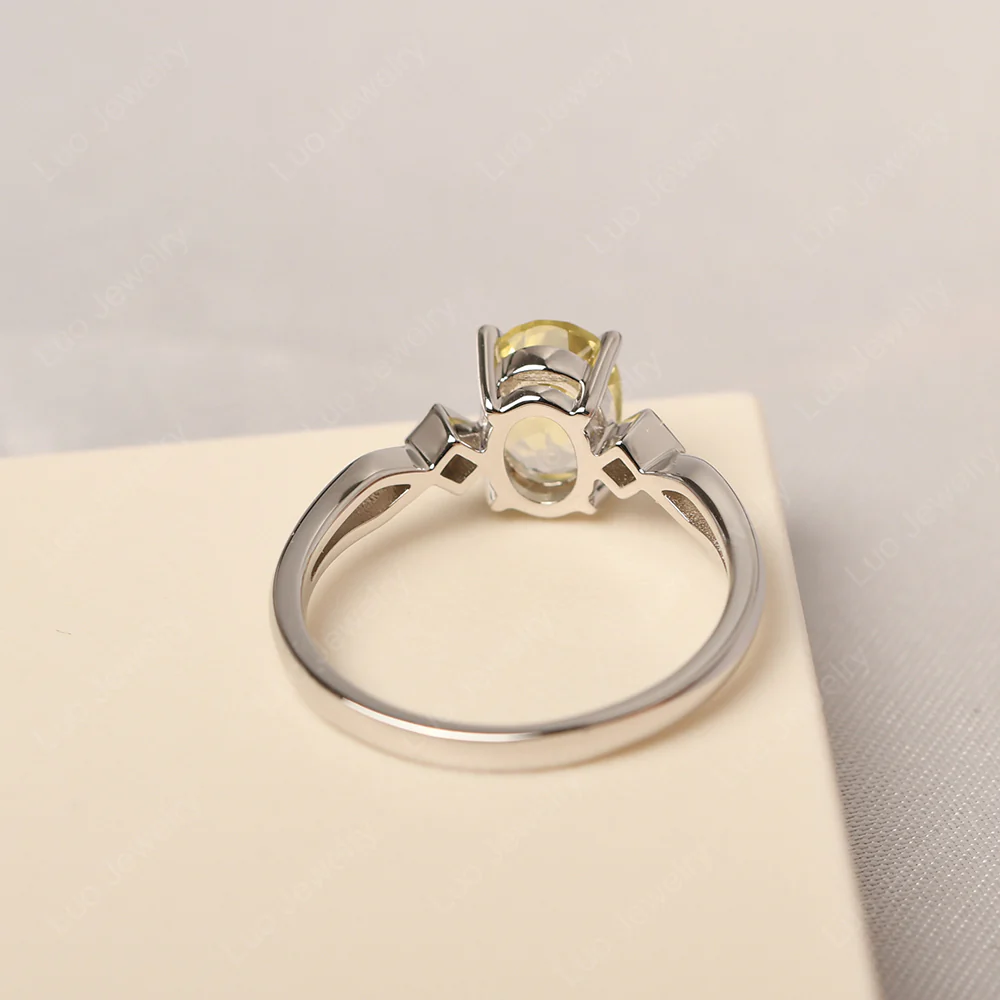 Antique Style Lemon Quartz Ring - Image 3