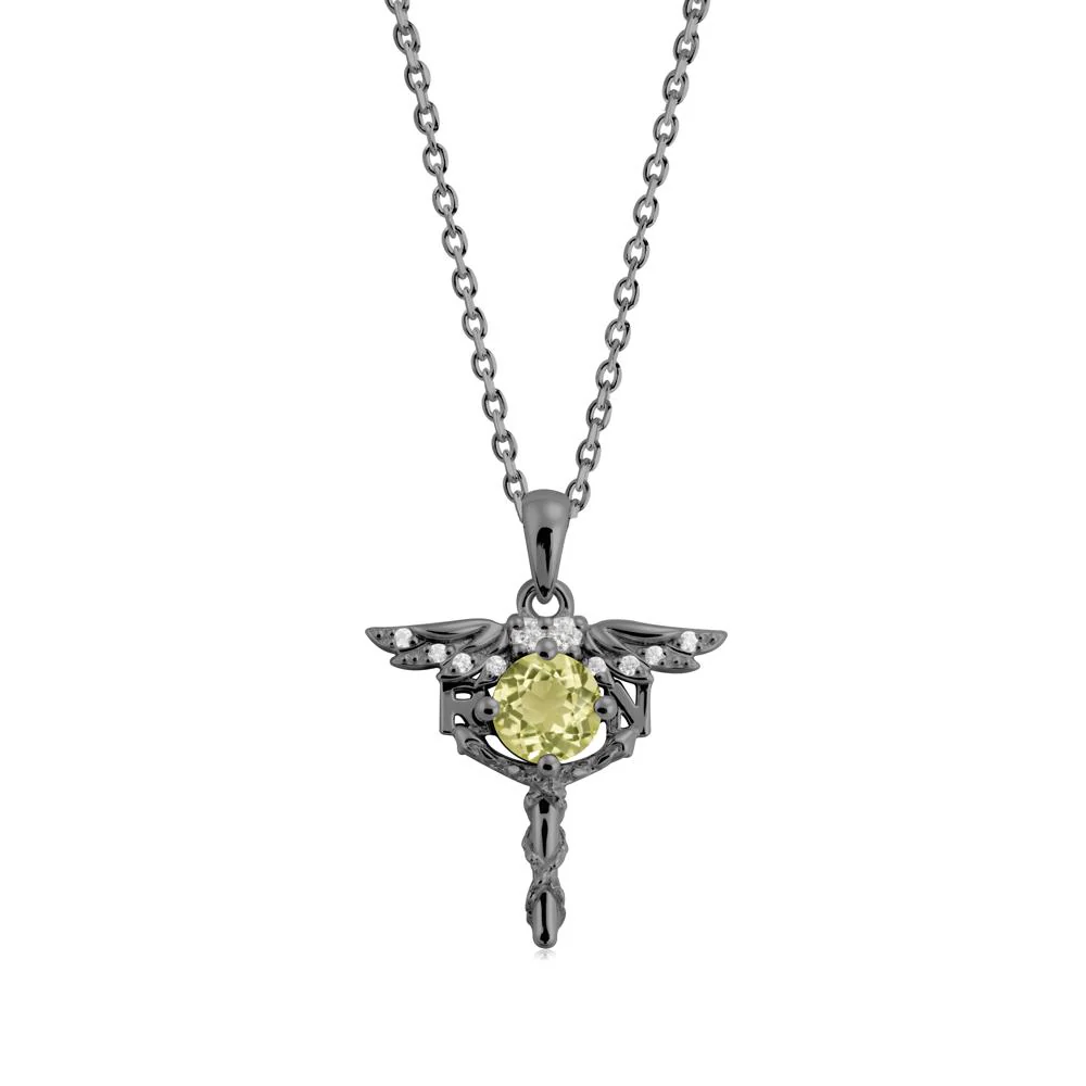 Lemon Quartz Rn Nurse Necklace - Image 6