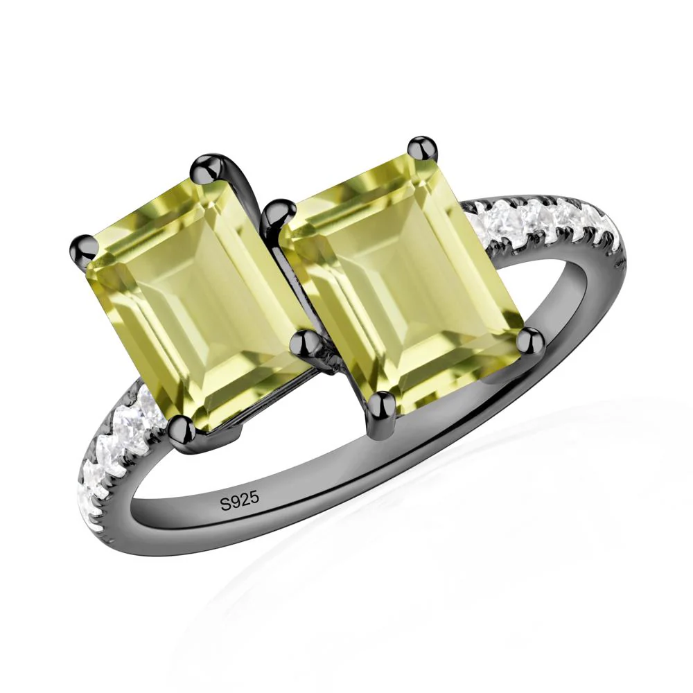 Lemon Quartz Toi Et Moi Ring - Image 2