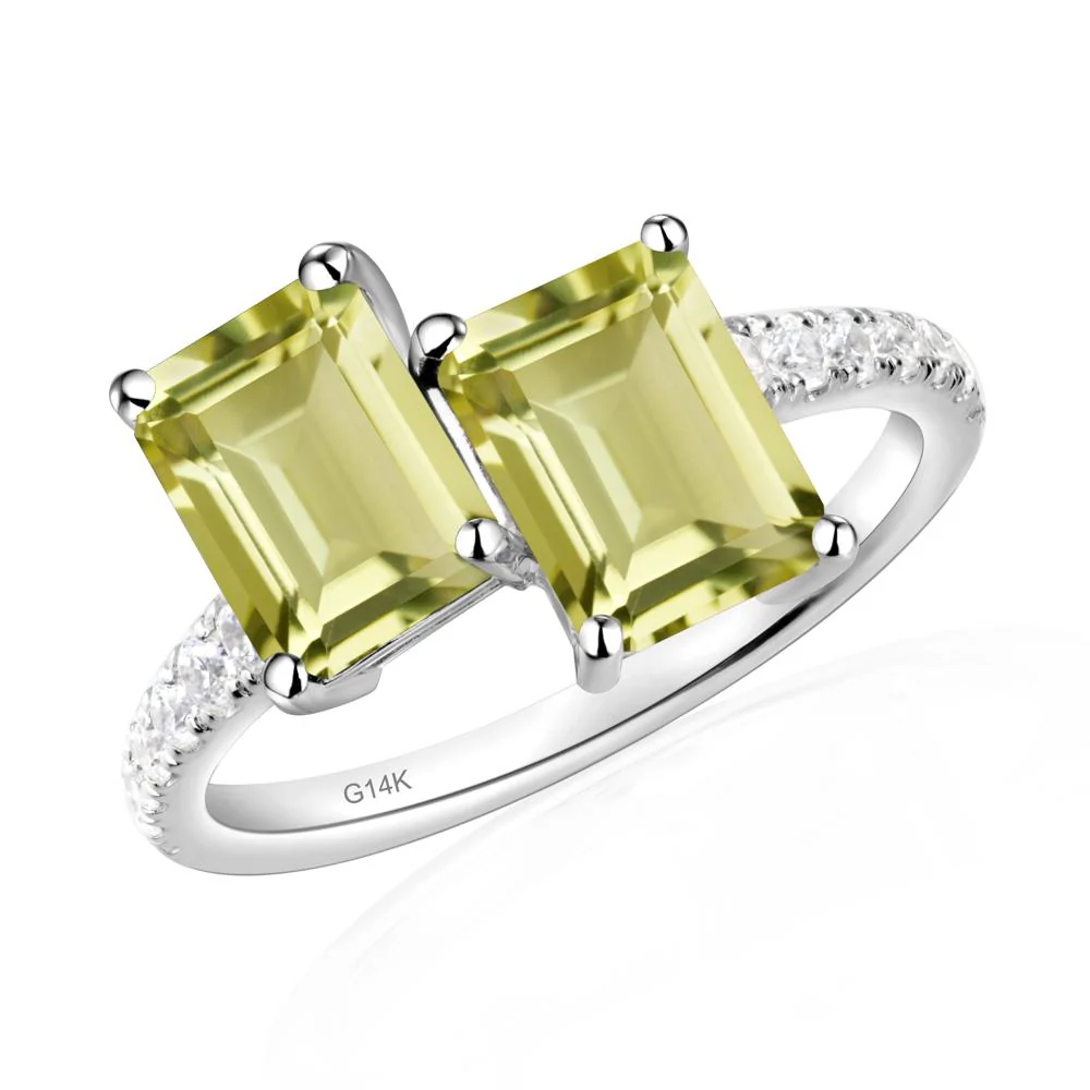 Lemon Quartz Toi Et Moi Ring - Image 3