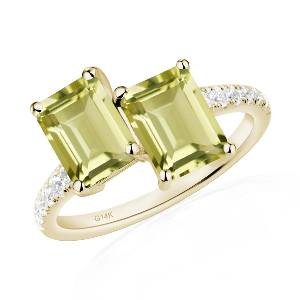 Lemon Quartz Toi Et Moi Ring - Image 4