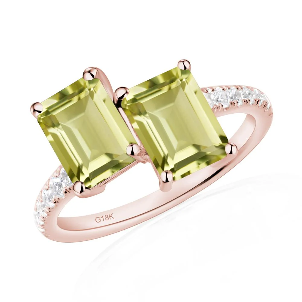 Lemon Quartz Toi Et Moi Ring - Image 9