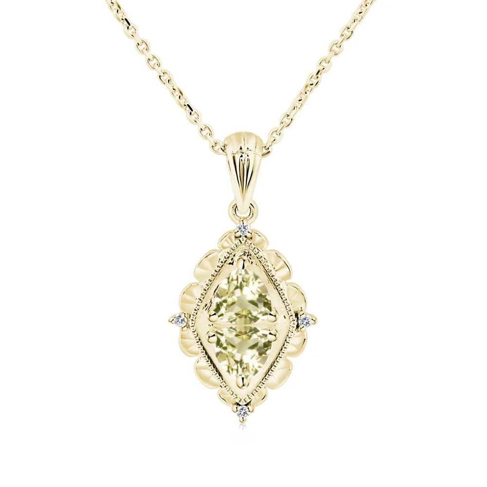 Lemon Quartz Two Stone Necklace - Image 8
