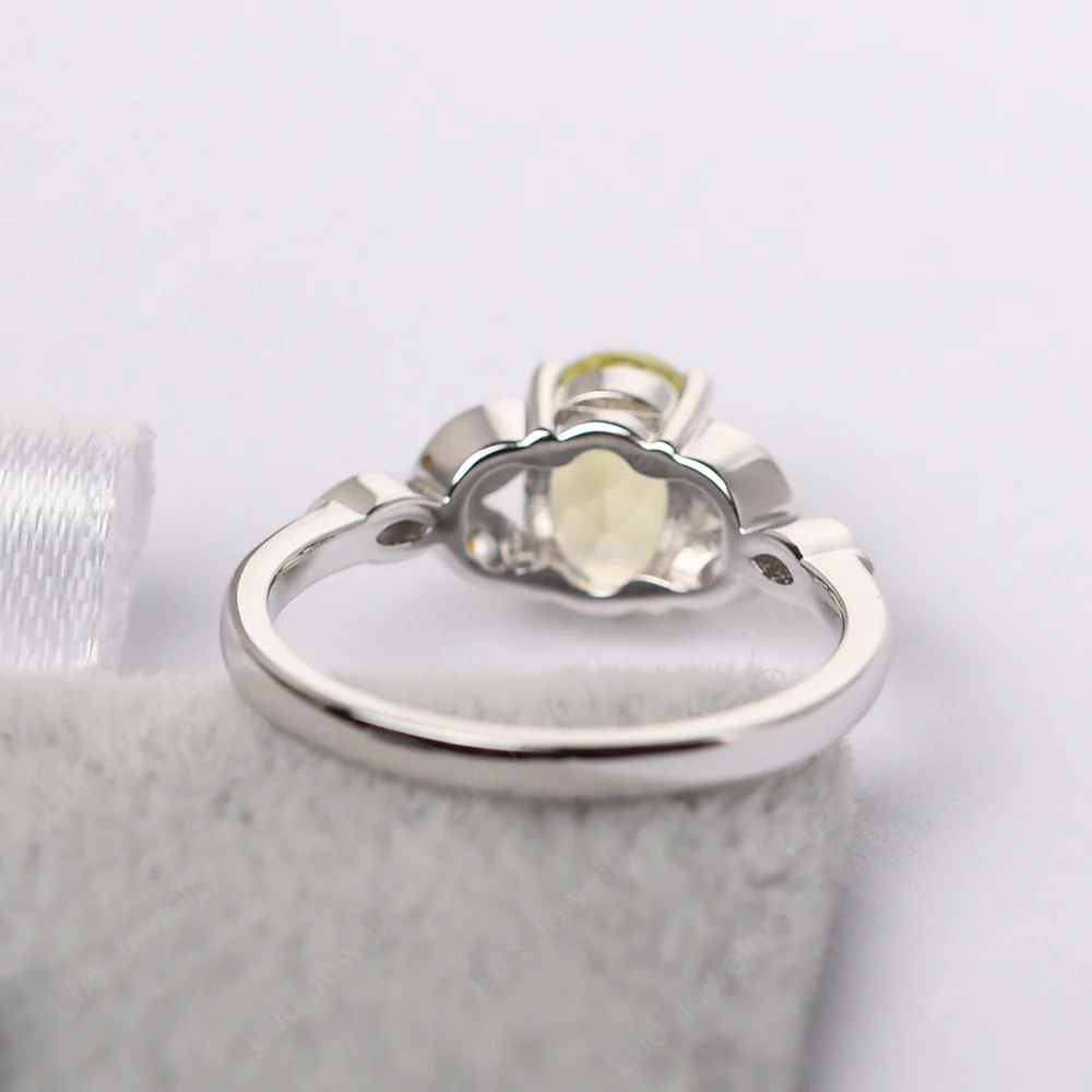 Oval Celtic Lemon Quartz Ring - Image 4