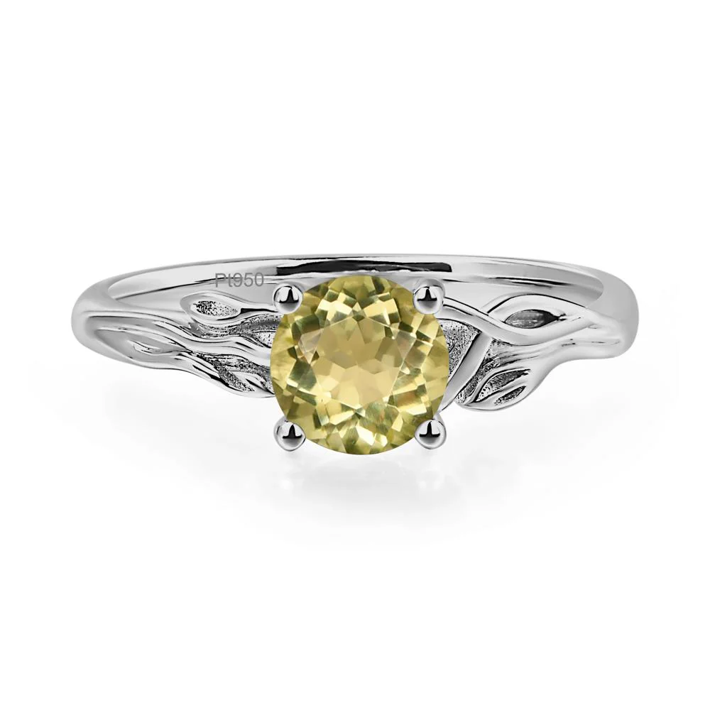 Petite Lemon Quartz Leaf Ring - Image 6