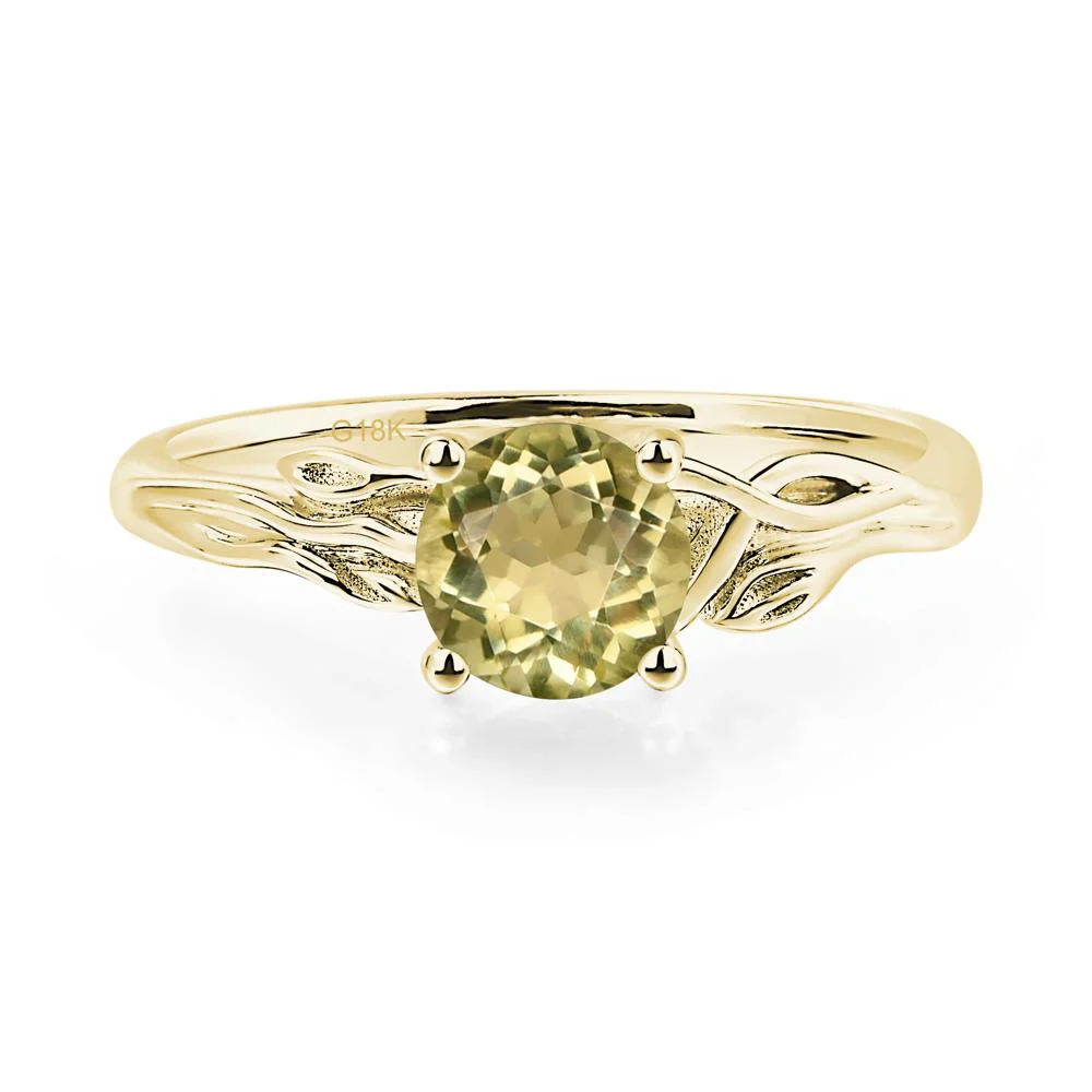 Petite Lemon Quartz Leaf Ring - Image 8