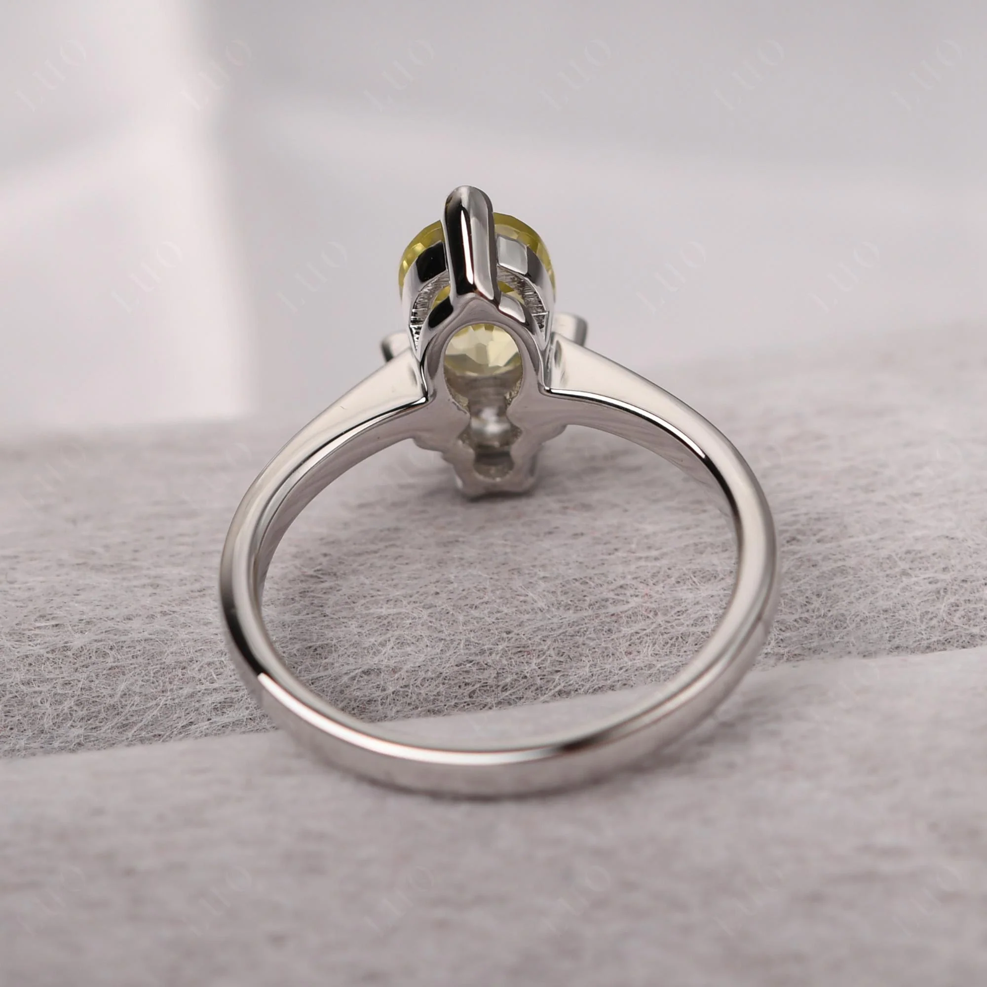 Lemon Quartz Nature Inspired Bee Ring - Image 12