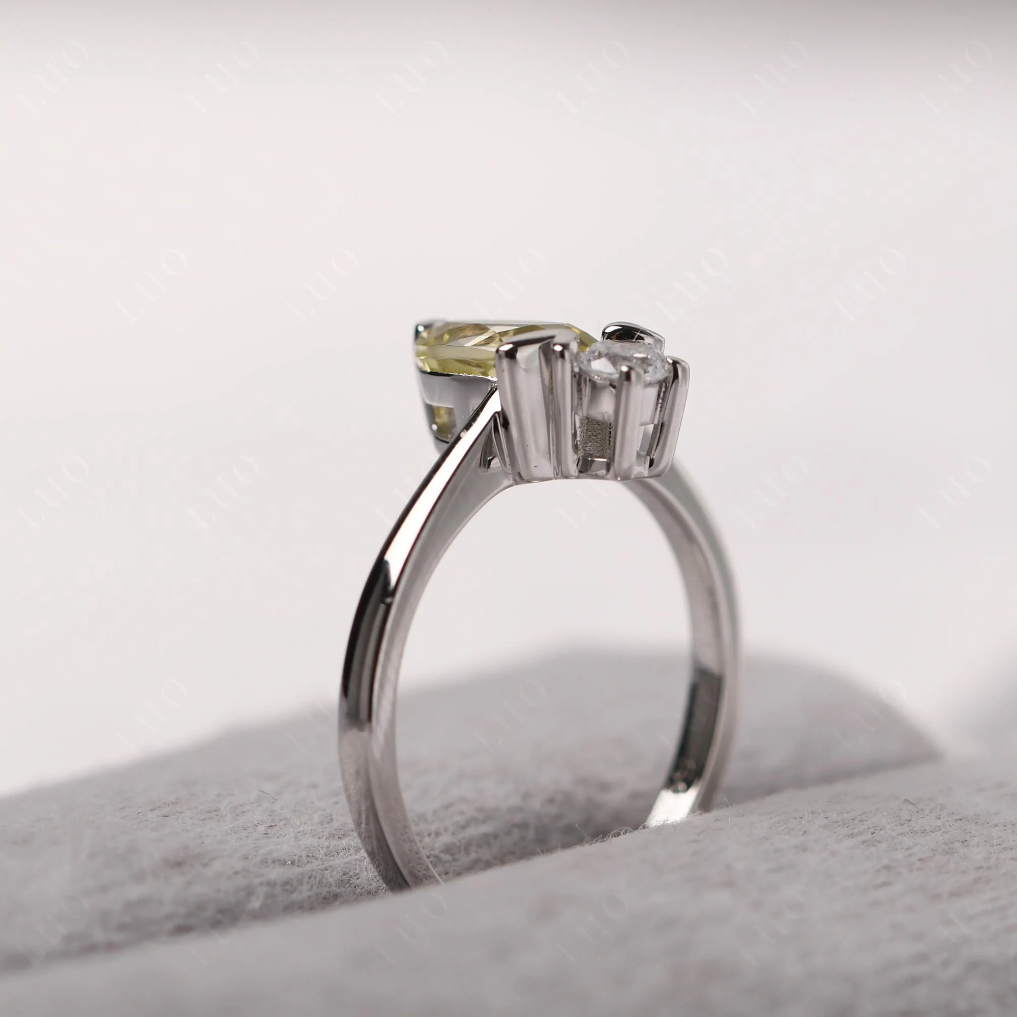 Lemon Quartz Nature Inspired Bee Ring - Image 13