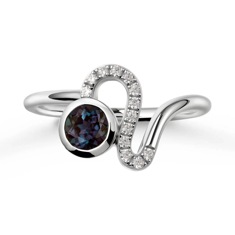 Leo Zodiac Alexandrite Ring-Generous & Passionate - Image 2