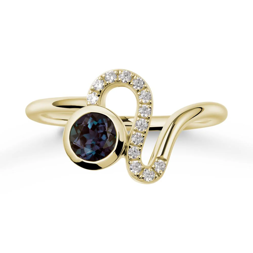 Leo Zodiac Alexandrite Ring-Generous & Passionate - Image 3