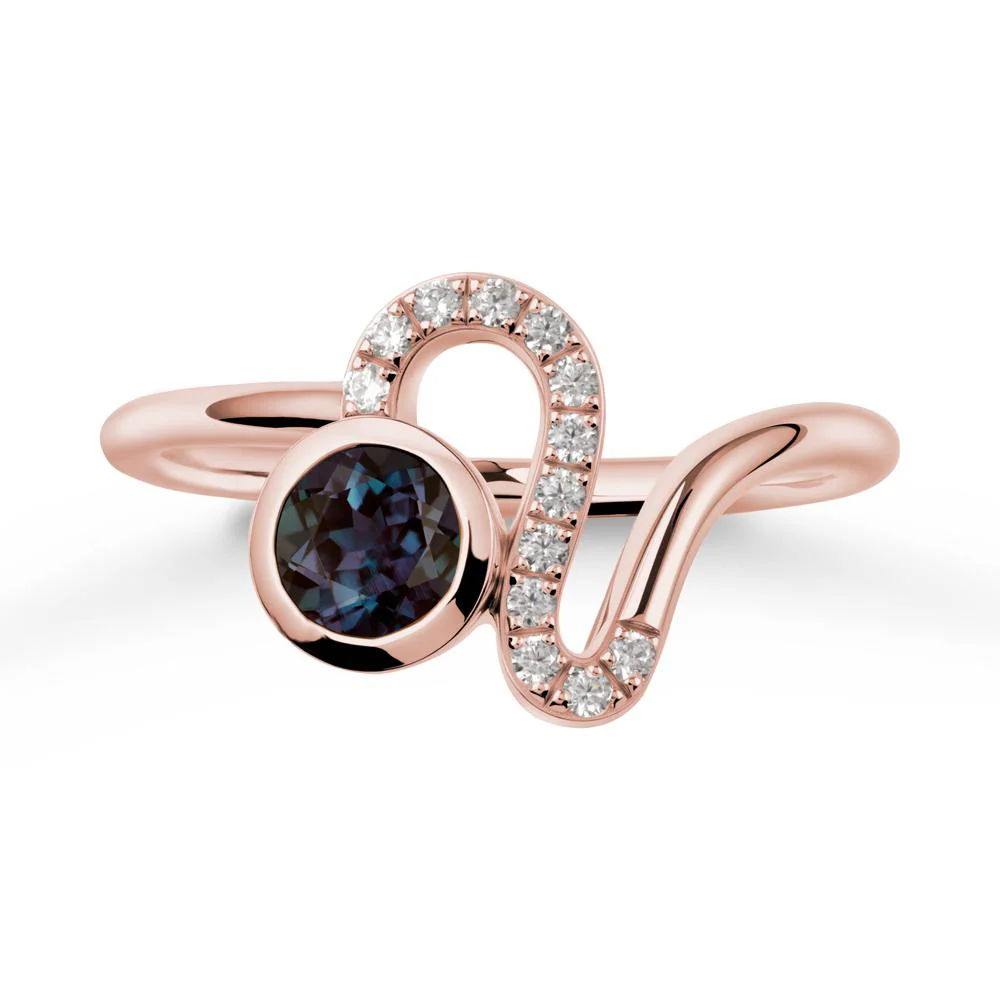 Leo Zodiac Alexandrite Ring-Generous & Passionate - Image 4