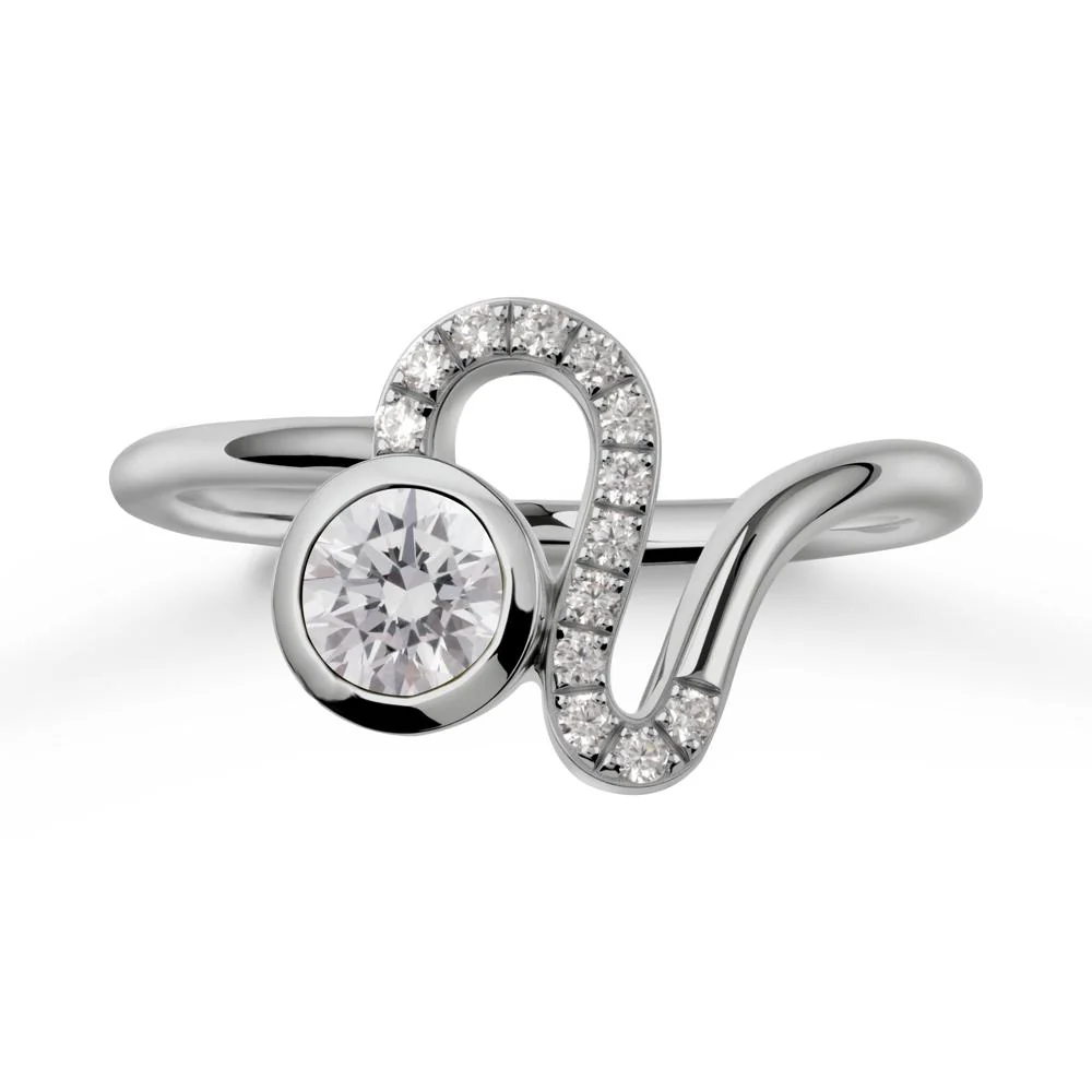 Leo Zodiac Diamond Ring-Generous & Passionate - Image 8