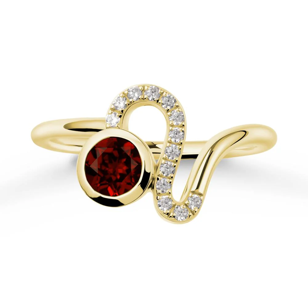 Leo Zodiac Garnet Ring-Generous & Passionate - Image 7