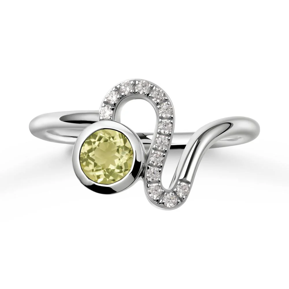 Leo Zodiac Lemon Quartz Ring-Generous & Passionate - Image 3