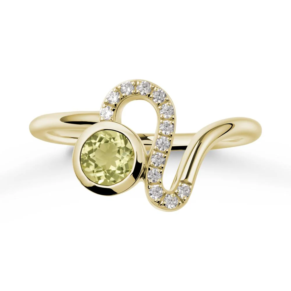 Leo Zodiac Lemon Quartz Ring-Generous & Passionate - Image 4