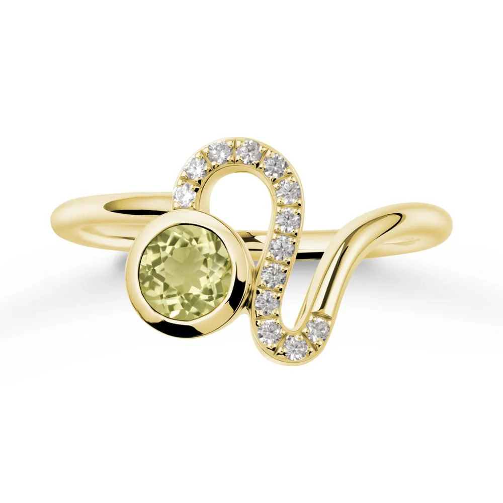 Leo Zodiac Lemon Quartz Ring-Generous & Passionate - Image 7